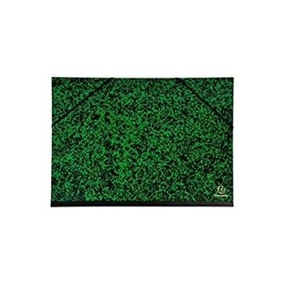Imagen de Exacompta 542800E Lote de 5 cajas dibujo Annonay cierre elástico lomo lona formato 52 x 72 cm para archivar Raisin (500 650 mm) color verde jaspeado
