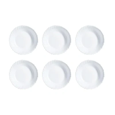Imagen de Luminarc Feston 6 Plato Postre Opal 18,5cm Blanco