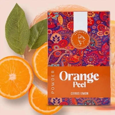 Imagen de AATMANA Polvo De Cáscara Naranja citrus Aurantium Iluminador Facial Para Aclarar La Piel Con Manchas Oscuras Limpieza Profunda Vitamina C Y Cabello 100 Grams