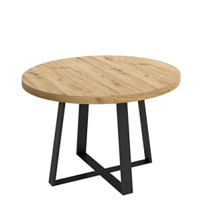 Imagen de DEKIT GRUPO RIMOBEL Duna Mesa de Comedor Redonda, Melamina, Nordic, 75x120 cm