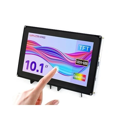 Imagen de Waveshare 10.1inch Capacitive Touch Screen LCD with Case 1024 x 600 Resolution HDMI Compatible Raspberry Pi/Jetson Nano/Windows