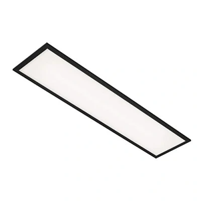 Imagen de BRILONER Plafón LED, Panel Ultra Plano, 22W, 2200 lúmenes, plafon led techo, lampara techo cocina, luz rectangular, 100x25x6cm, negro