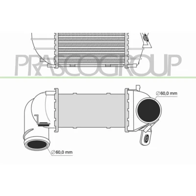 Imagen de PRASCO AD016N002 Intercooler VOLKSWAGEN: Golf 4, 4 Variant, Bora Berlina, SEAT: Leon I Hatchback, Toledo 2 Limousine, AUDI: A3 Hatchback