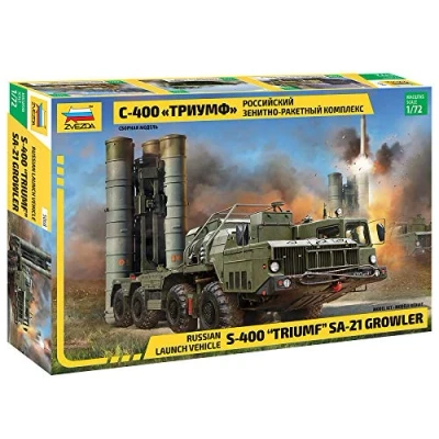 Imagen de Zvezda Plastikmodellbau 5068 1:72 S 400 Trium AA Missile Sys. SA 21 maqueta, Juego de construcción plástico, para Montar, réplica Detallada, Color Plateado