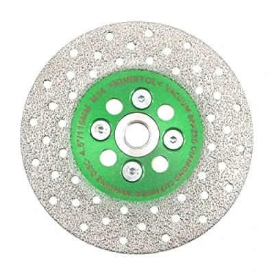 Imagen de KURSTOL Disco de Diamante Granito 115mm x M14 Doble Cara Corte Rectificado Soldado al Vacío para Mármol Cuarzo Piedra