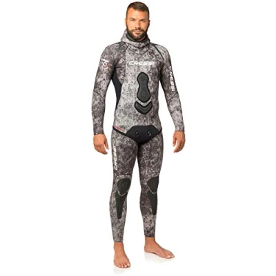 Imagen de Cressi Apnea Men Complete Wetsuit 7mm Traje Profesional de y Pesca, Hombre, Camuflaje, S/2