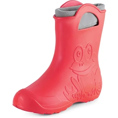 Imagen de Ladeheid Botas de Goma en EVA para Mujer Resistentes al Agua Forradas Impermeables Zapatos Lluvia Mujeres LA CA 12 (Coral, 38/39 EU)