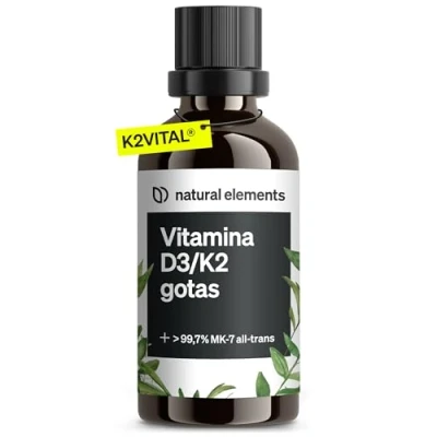 Imagen de Vitamina D3 + K2 en gotas, 50 ml Primera calidad: &gt;99,7% alltrans (K2VITAL® de Kappa) altamente biodisponible Probado laboratorio, alta dosificación, líquido