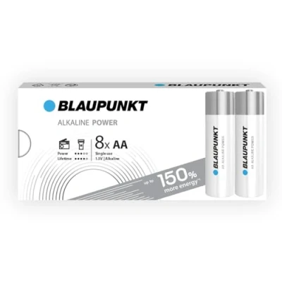 Imagen de BLAUPUNKT AA Pilas alcalinas, Paquete de 8, lo Mejor para Relojes Pared, mandos a Distancia TV, LR6BPO/8CB