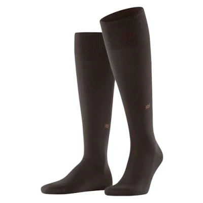 Imagen de Burlington Leeds M KH algodón lana largo unicolor 1 par, Calcetines largos Hombre, Marrón (Dark Brown 5235) nuevo ecológico, 40 46