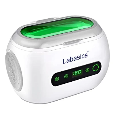 Imagen de Labasics Limpiador Ultrasónico, Limpiadores Ultrasónicos Multiusos con Temporizador Digital para Joyas, Anteojos, Monedas, Relojes, Dentaduras, Instrumentos de Laboratorio, 600 ml