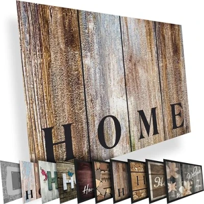 Imagen de Valia Home Fußmatte Muchos diseños Alfombra atrapamugre para Interior y Exterior Antideslizante Felpudo limpiapies Diseño 60 x 80 cm