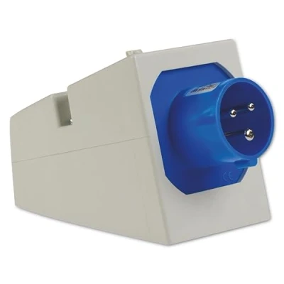 Imagen de as Schwabe TechnikProdukte Enchufe de pared CEE para caravana, camping 230 V / 16 A, 3 polos autocaravana y exteriores, IP44, Azul