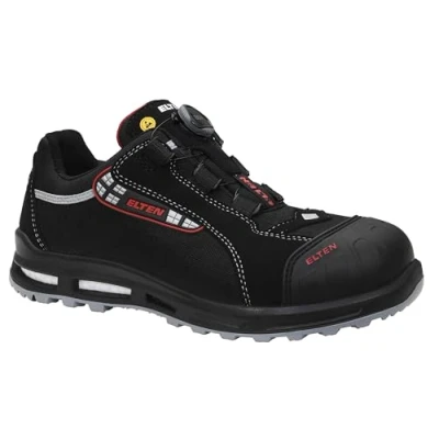 Imagen de ELTEN SENEX XXT Pro Boa ESD S3 Calzado de Seguridad, señora y Caballero, Textil, Puntera plástico (más Ligero Que la Acero), Ligero, Deportivo, Negro/Rojo, Talla: 42