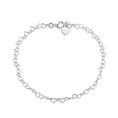 Imagen de Amberta Pulsera de Corazones para Mujer en Plata Ley 925: