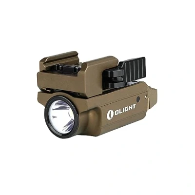 Imagen de OLIGHT PL Mini 2 Valkyrie Linterna Táctica con Riel Ajustable Carga Magnética Potente 600 Lúmenes para Caza Investigación Exterior(desierto tan)