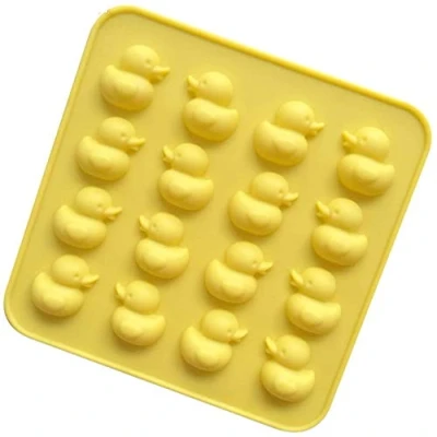 Imagen de Selecto Bake Duck Chocolate Molde de silicona con forma pato para hornear, 16 cavidades, antiadherente, grado alimenticio, moldes cubitos hielo, gelatina