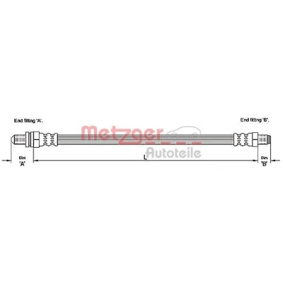 Imagen de METZGER 4110241 Latiguillos de Freno 306 FORD: FIESTA 4