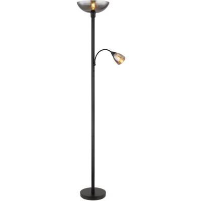 Imagen de Globo Lámpara de pie Blade, altura 178 cm, negro/color humo, 2 luces.