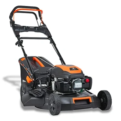 Imagen de FUXTEC Cortacésped autopropulsado de gasolina con arranque eléctrico FX RM5170eS 4en1 170 cm3 4CV, 4 Tiempos, Ancho Corte 51 cm, Alto 7 Pos. 60L, Función Mulching &amp; Descarga Lateral