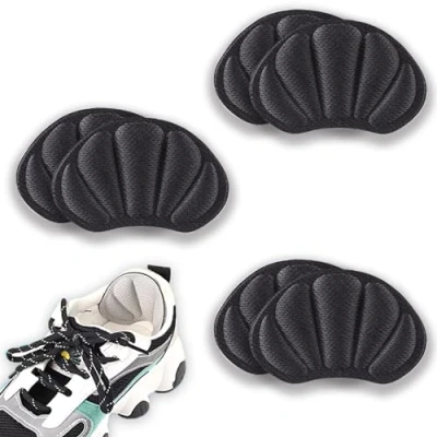 Imagen de zoerbufan Taloneras para Zapatos [3 Pares], Almohadillas de Tacón, Insertos Plantillas Demasiado Grandes y Sueltos Hombres Mujeres (Negro)