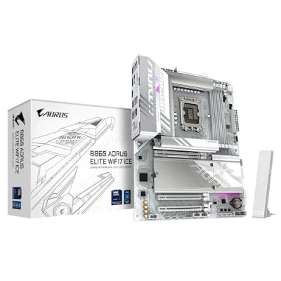 Imagen de GIGABYTE B860 AORUS Elite WIFI7 Ice Placa Base CPUs Intel Core Ultra, VRM de 14+1+2+1 Fases, hasta 9200MHz DDR5, 1xPCIe 5.0 + 2xPCIe 4.0 M.2, LAN 2,5 GbE, WiFi 7, USB 4