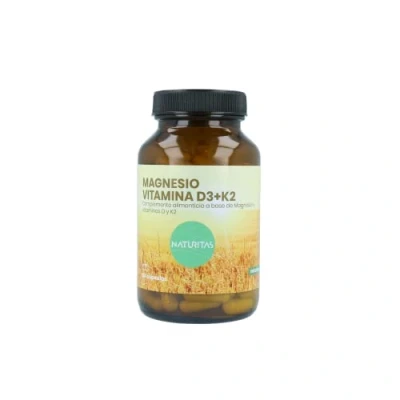 Imagen de Magnesio Vitamina D3+K2 120 Cápsulas Naturitas Essentials Ayuda a disminuir el cansancio y la fatiga Contiene D K Fortalece sistema inmunitario