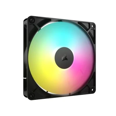 Imagen de CORSAIR RS140 ARGB 140 mm PWM Ventilador Conexión en Cadena Bajo Nivel de Ruido Rodamiento Cúpula Magnética Paquete Sencillo Negro