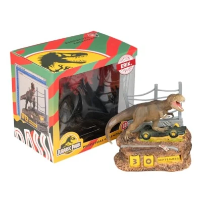 Imagen de Calendario Jurassic Park Merchandising : Decoración habitación Figura Dinosaurio T Rex de sobremesa Dinosaurios World