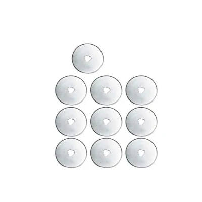 Imagen de 45mm cuchillas de repuesto corte gire integran tejido rotatorio Olfa Dafa redondo patchwork cuero papel Craft,10pcs blade
