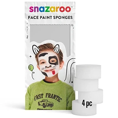 Imagen de Snazaroo Maquillaje esponjas de poros finos, paquete 4 unidades, color blanco, pack (Colart 1198020)