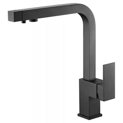 Imagen de Mice Grifo de cocina monomando con osmosis Grifos fregadero 2 vias agua Serie Capri GOS002/NG Color Negro Mate