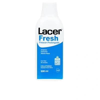 Imagen de LACERFRESH Fresh Colutorio 500 ml, Enjuague Bucal Diario, Combate el Mal Aliento, Protección de Encias, sin Alcohol, con Flúor y Triclosán, Sabor Fresco Efecto Prolongado