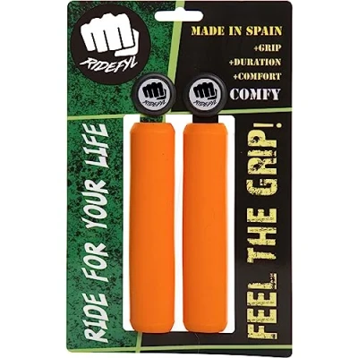 Imagen de RIFYL (Comfy) Juego de puños para Bicicleta o Mountain Bike, Color Naranja, diámetro 32mm