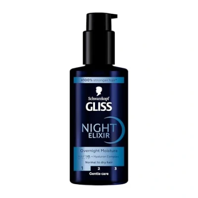 Imagen de Gliss Kur Night Elixir Aqua Revive Tratamiento Mascarilla de Pelo, 100ml
