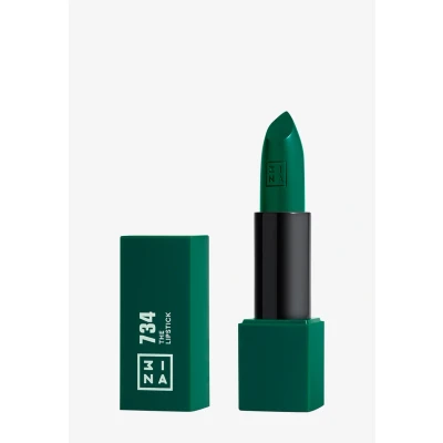 Imagen de 3INA MAKEUP The Lipstick 734 Verde Labial Cremoso Barra de Labios Mate con Vitamina E y Manteca Karité Alta Pigmentación Olor a Vainilla Vegan Cruelty Free