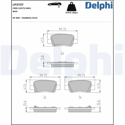 Imagen de DELPHI BG5002C Disco de freno 288 25 5 ventilado revestido sin procesar cojinete rueda, anillo sensor ABS HYUNDAI: i30 III Hatchback