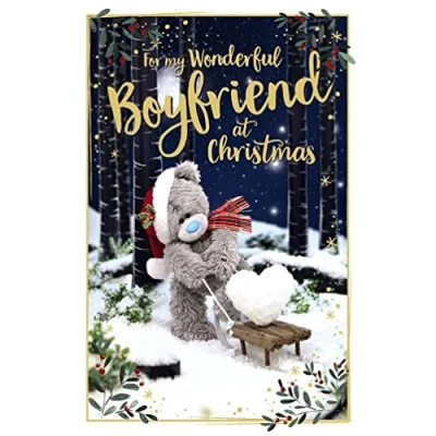 Imagen de Me To You Bear Tarjeta de Navidad holográfica novio 3D