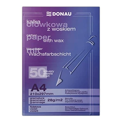 Imagen de Danubio 1923950pl de 23 Azul Papel/durchsch Papel calco con capa cera color, A4, 50 hojas, color violeta