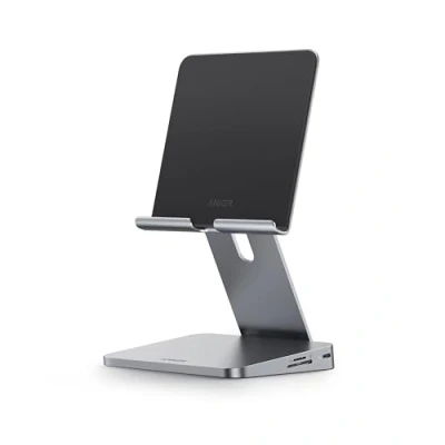 Imagen de Anker 551 8 en 1 USB C Hub Plegable Power Delivery, 4K HDMI, 2 puertos de datos A, 3,5 mm AUX, ranura para tarjeta memoria microSD/SD, adecuado iPad Pro y tabletas