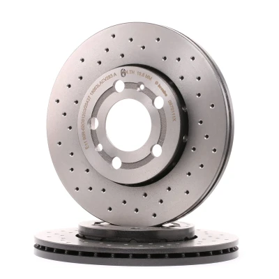 Imagen de BREMBO XTRA LINE 09.7011.1X Disco de freno 256 22 5 perforado/ventil. int. revestido altamente carbonizado con tornillos SEAT: Ibiza 4 norauto, oscaro