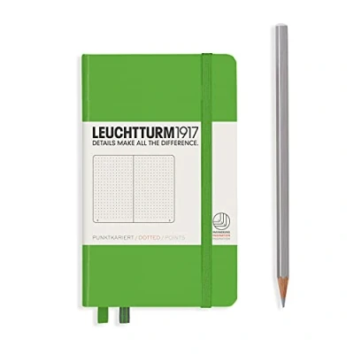 Imagen de LEUCHTTURM1917 357486 Libreta Pocket (A6) 90 x 150 mm, Tapa Dura, 187 páginas numeradas, Fresh Green, Puntos