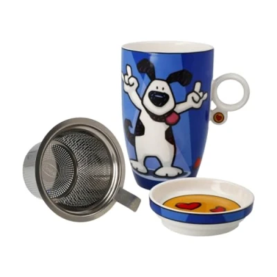Imagen de Goebel Taza de té con tapa y colador Rock On Ed Heck Pop Art