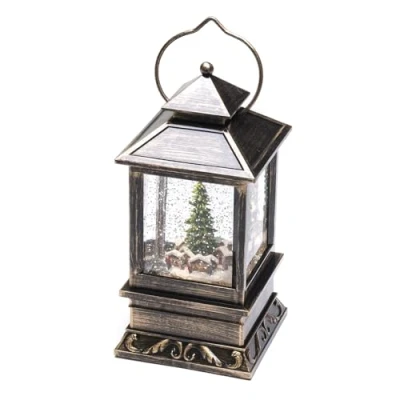Imagen de Konstsmide Farol con luz led diseño de 3 Velas y Relleno Agua, para Uso en Interiores (IP20). Funciona Pilas