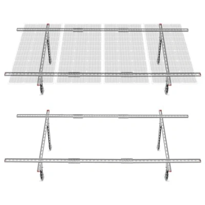Imagen de ECO WORTHY soporte para panel solar 4 paneles solares de 100 W 600 con ángulo inclinación retráctil, módulo barco, autocaravana, techo, sistema off grid
