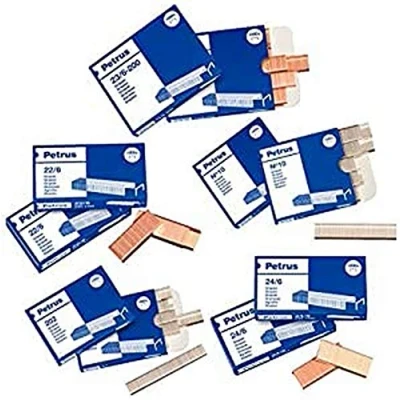 Imagen de Grapas petrus n 26 (23/10) cobreada para grapadora 1600 caja de 1000 unidades