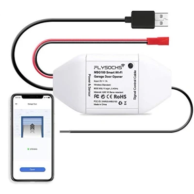 Imagen de Flysocks Puerta de Garaje Inteligente Control Remoto Inalámbrico, Compatible con Alexa, Google Assistant, no Requiere Hub