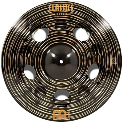 Imagen de Meinl Cymbals Classics Custom Dark Plato Trash Stack de 18 pulgadas (45,72cm) Platillos Batería Bronce B12, Acabado Oscuro (CC 18DASTK)