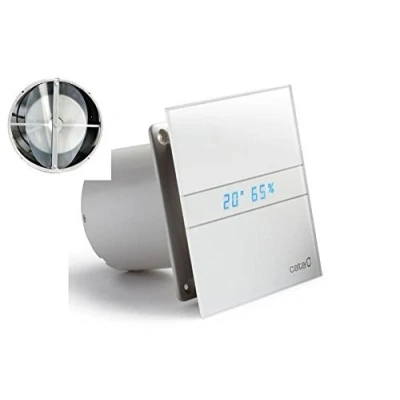 Imagen de MODERN/eCO/ventilateur silencieux ventilateur e 120 billes gTH/minuteur/régulation de l&#039;humidité/hydrosensor écran lED avec clapet anti retour roulement à billes, lait/vitre avant économique/uE produit qualité depuis 1947