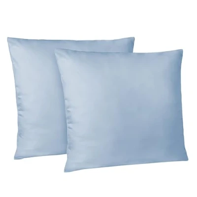 Imagen de Dreamzie Funda Almohada 65x65cm Lote de 2 Microfibra con Cremallera Certficadas Oeko Tex Suave y Cepillada Azul